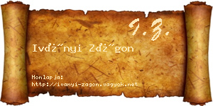 Iványi Zágon névjegykártya